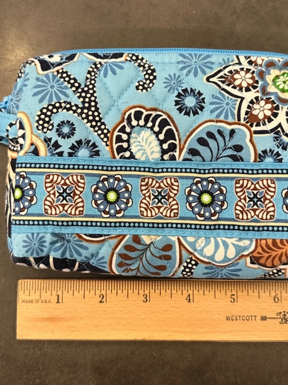 RETIRED BALI BLUE Vera Bradley Small Cosmetic Bag 5